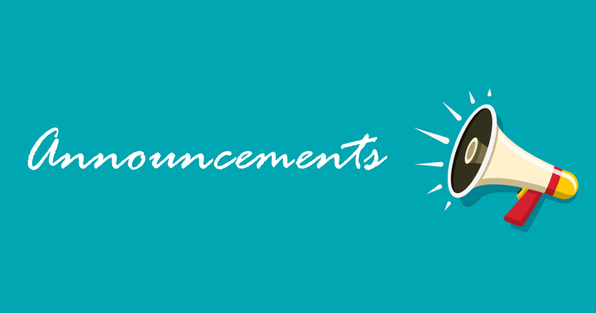 Announcements First United Reformed Church